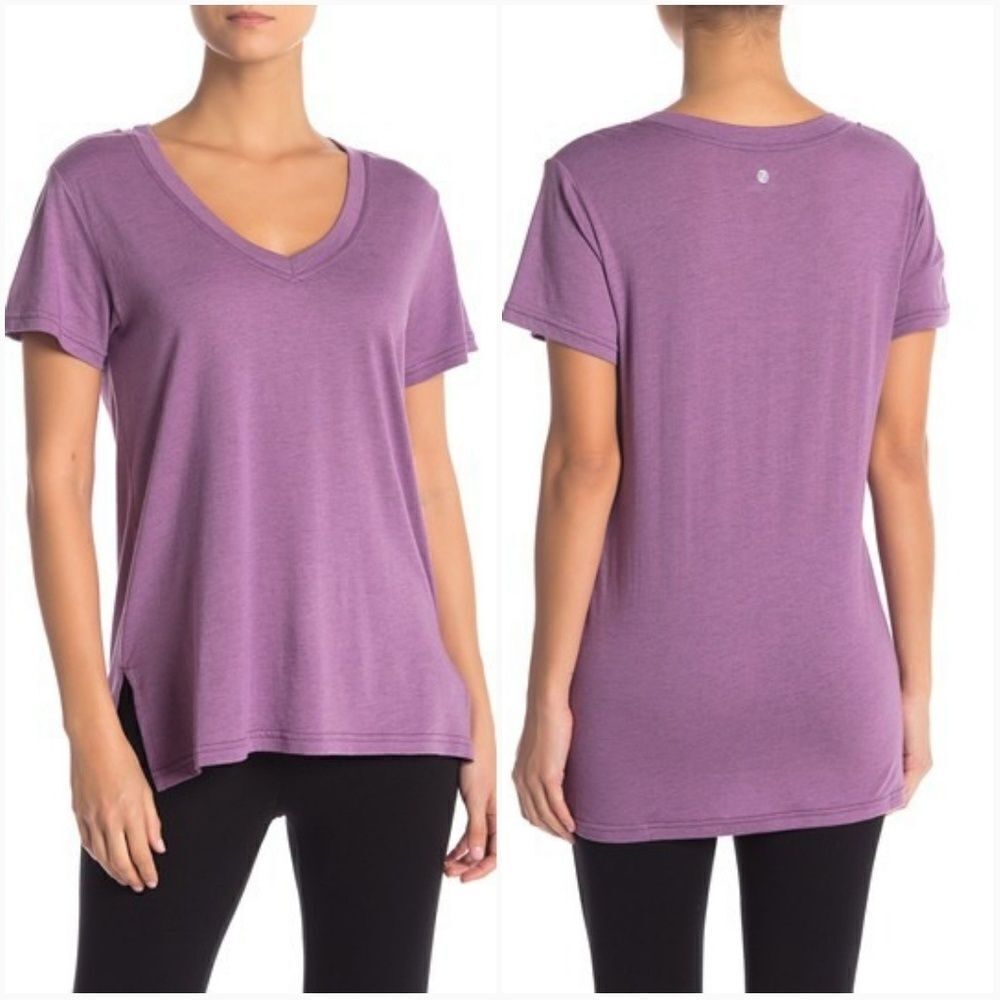 Zella Light Purple Short Sleeve Tp Sz XS
